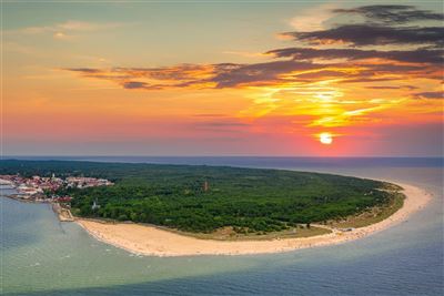 Insel Hela im Sonnenuntergang